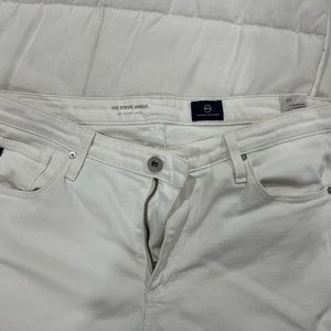 AG The Stevie Ankle Jean Slim Straight Ankle White Sz 31 R